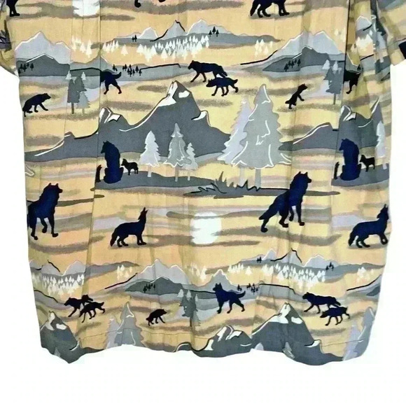 DemCrazy‎ Sz XL Northwestern Button Down Shirt Wolves Outdoors Cabincore - Picture 12 of 12